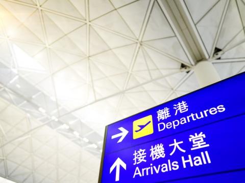 A Chinese departure hall. The influx of Chinese students is on a downward turn and universities worldwide need to be prepared