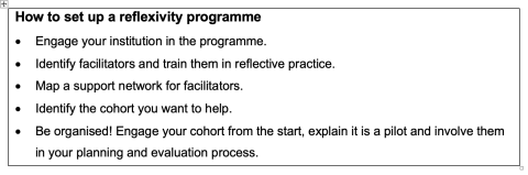 Take of how to set up a postdoctorate support programme