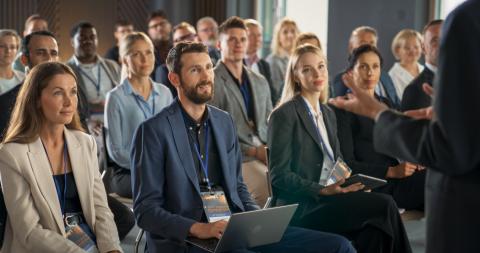 University leaders attending a conference