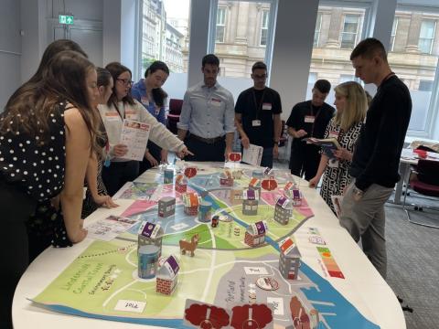 University of Stirling Housing Studies Students, playing the Serious Game 'Hopetown' with the Wheatley Group, Scotland