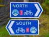 Road sign for the north and south of the UK. Regional accent differences can be even harder to familiarise oneself with when being taught online