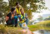 Students collecting water samples