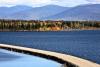 Causeway of Williston Lake in British Columbia